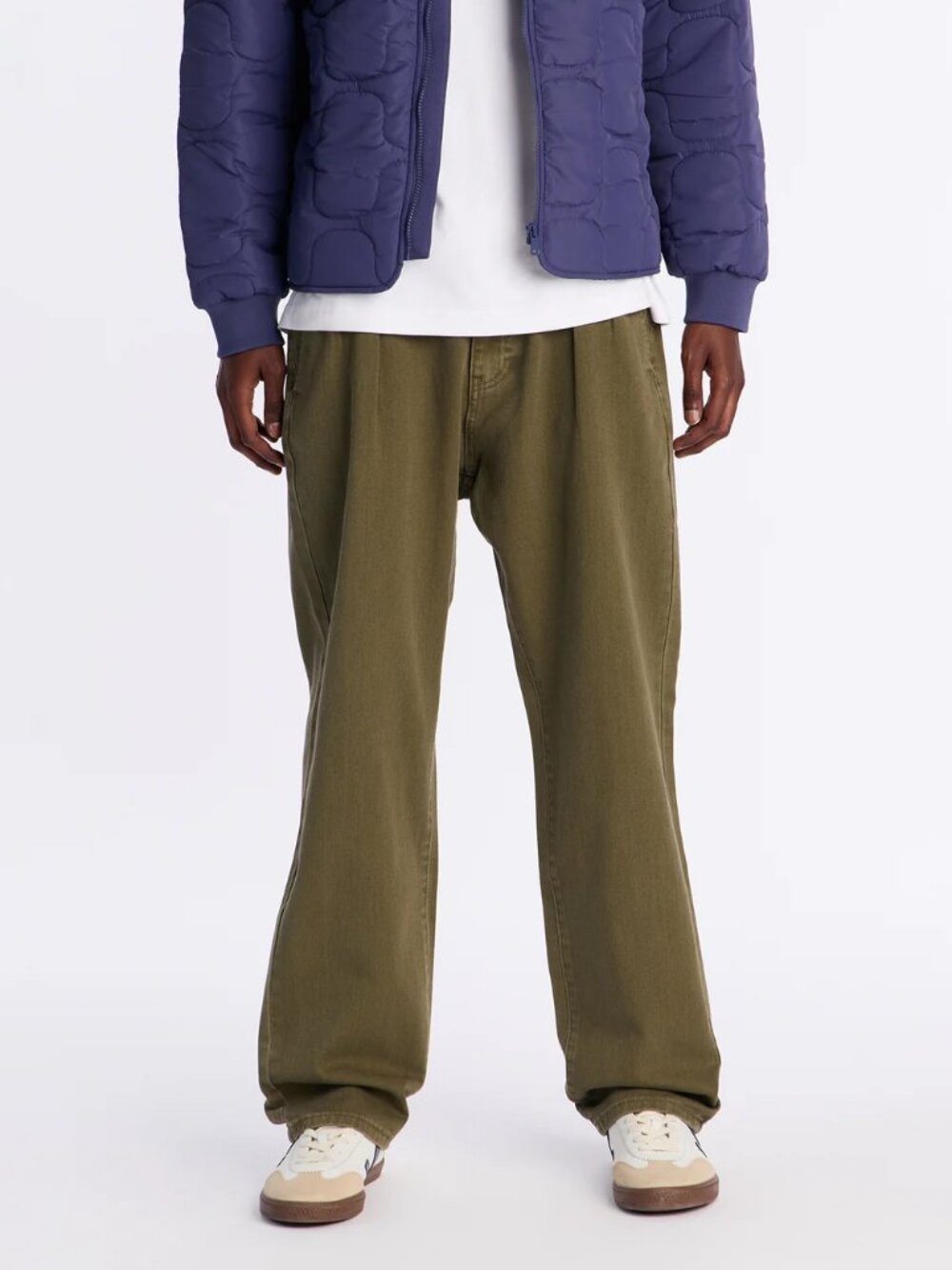NWT Nova Men Men's Straight Be Pleated Cotton Jeans - Olive Green - 40
